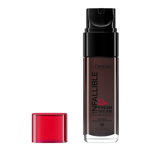 L'Oreal Paris Infallible 24 Hour Fresh Wear Foundation, Lightweight, Ebony - 1 oz
