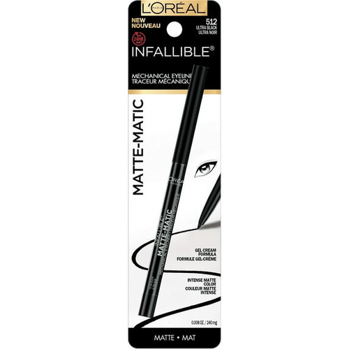 L'ORÉAL PARIS Infallible Matte-Matic Mechanical Eyeliner, 512 Ultra Black - 0.01 oz