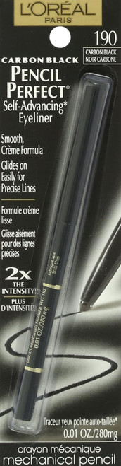 L'ORÉAL PARIS Pencil Perfect Self-Advancing Eyeliner, 190 Carbon Black - 0.01 oz