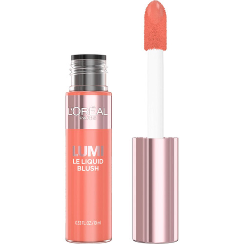 L'ORÉAL PARIS Lumi Le Liquid Blush, Intense Liquid Pigments, 610 Dewy Rich Coral - 0.33 fl oz