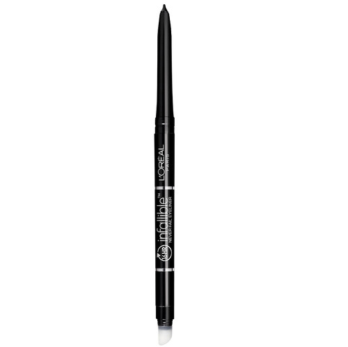 L'OREAL PARIS Infallible Never Fail Pencil Eyeliner with Built in Sharpener, 591 Carbon Black - 0.008 oz
