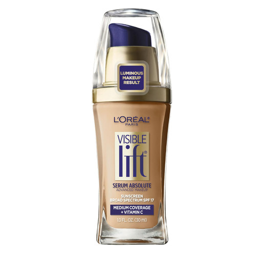L'Oreal Paris Visible Lift Serum Absolute Lightweight Foundation, SPF 17, Natural Buff - 1 fl oz