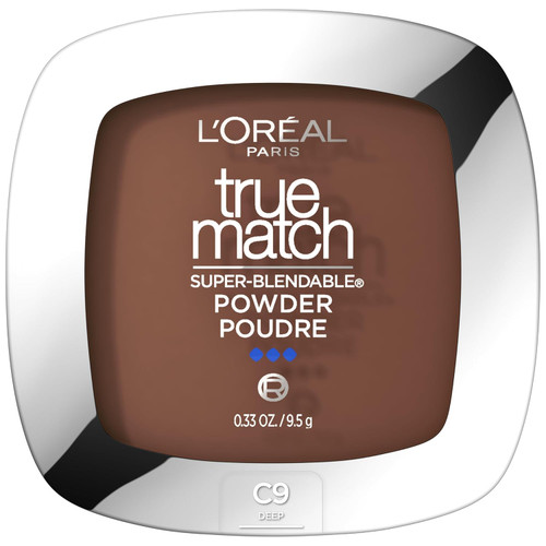 L'ORÉAL PARIS True Match Super-Blendable Oil Free Makeup Powder, C9 Deep - 0.34 oz