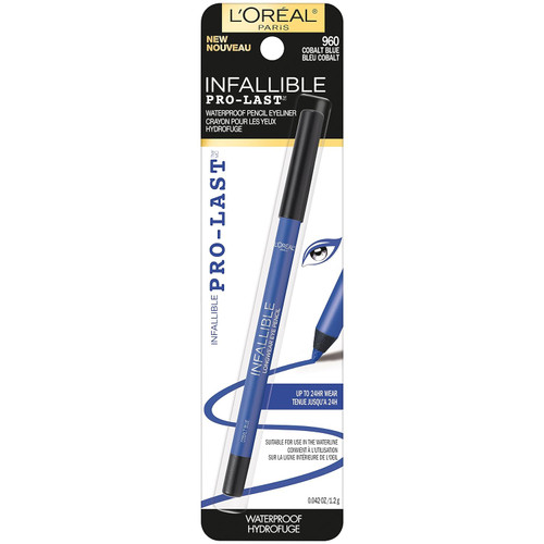 L'ORÉAL PARIS Infallible Pro-Last Waterproof, Up to 24HR Pencil Eyeliner, 960 Cobalt Blue - 0.042 oz