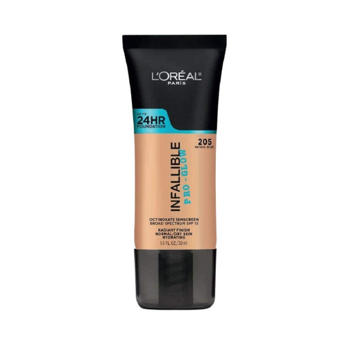 L'Oreal Paris Infallible Pro-Glow Foundation, Natural Beige - 1 fl oz