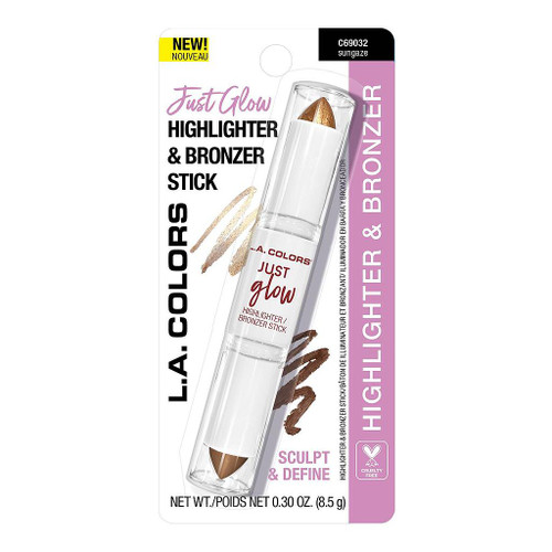 L.A. COLORS Just Glow Highlighter and Bronzer Stick Sungaze - 1 Ct