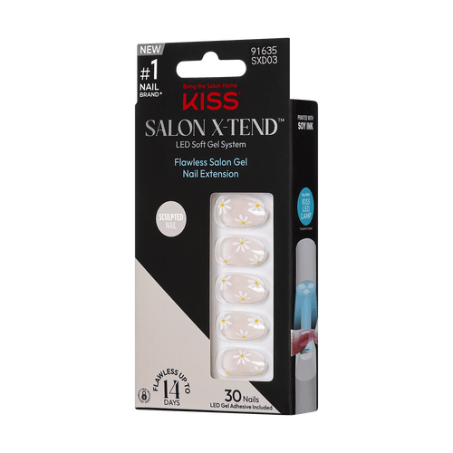 KISS Salon X-tend Design Press On Nails Red Flag - 1 Ct