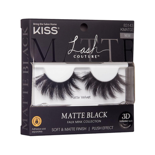 KISS Lash Couture 3D Faux Mink Lashes Matte Velvet - 1 Ct
