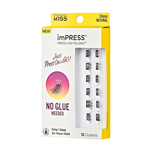 KISS imPRESS Falsies Individual Lashes With Mini Applicator Classy Natural - 12 Ct