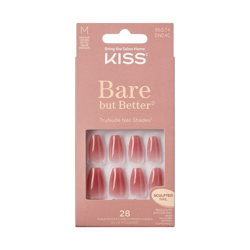 KISS Bare But Better TruNude Fake Nails Nude Nude - 1 Ct