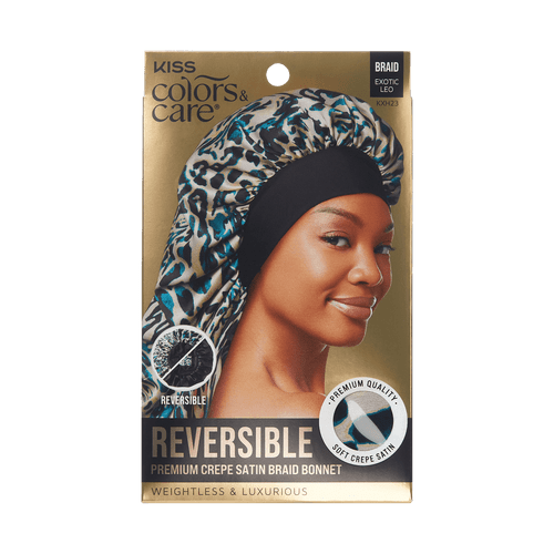 KISS Colors & Care Reversible Braid Bonnet Exotic Leo -  Ct