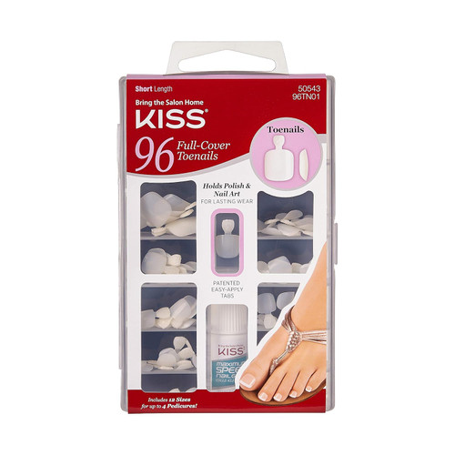 KISS 96 Full Cover Fake Toenails Short - 1 Ct