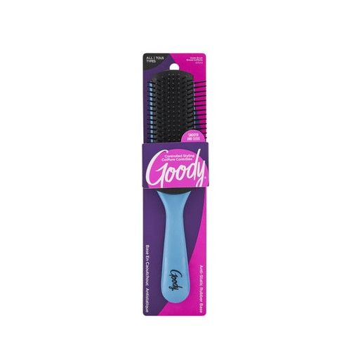 Goody Straight Talk Boar Bristle Hair Brush Gray and Blue - 1 Ct