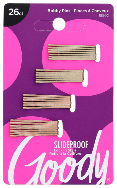 Goody Mini Bobby Pins, Metallic Blonde - 26 Ct