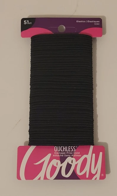 Goody Ouchless Elastic Hair Ties Black - 51 count