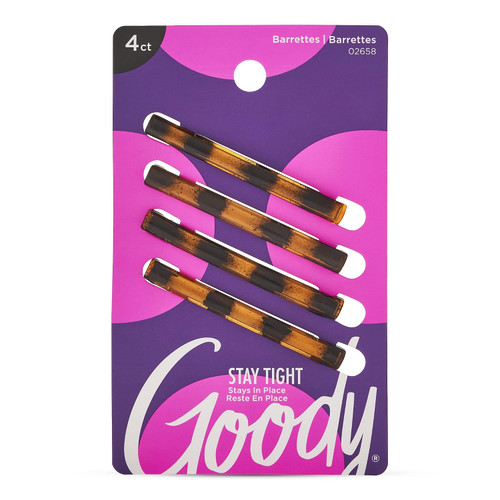 Goody Stay Tight Low Profile Barrettes - 4 Ct