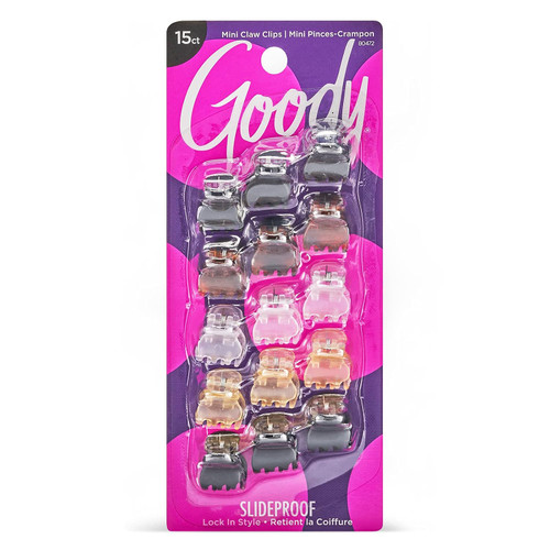 Goody Slide Proof Small Claw Clips - 15 Ct