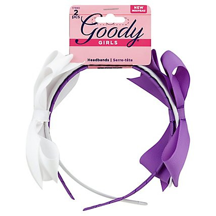 Goody Girls' Grosgrain Bow Headbands - 2 Ct