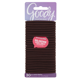 Goody Ouchless 4mm Elastic Chocolate - 30 Ct