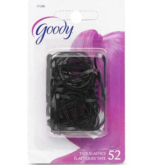 Goody Elastic Latex Pony Tail Holder, Black - 52 Ct