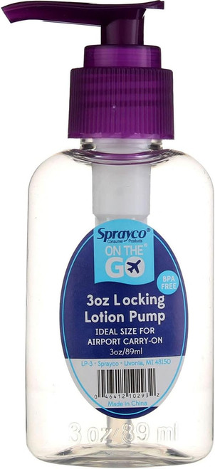 Sprayco Lotion Pump Bottle Clear - 3 Oz