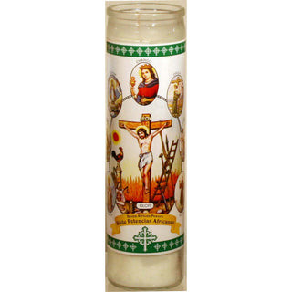 Star Candle Prayer Candle, 8in Seven African Powers - 1 Ct