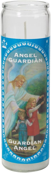 Star Candle Prayer Candle, 8in Guardian Angel - 1 Ct