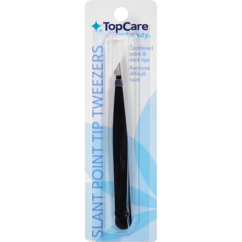 TopCare Slant/Point Tip Tweezers - 1 Ct