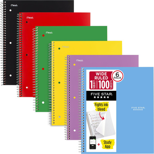 Five Star One Subject Essentials Bundle - 6 Ct