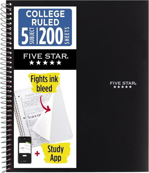 Five Star 5 Subject Notebook Essential Bundle - 5 count