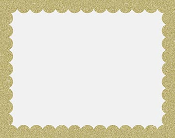 UCreate Premium Poster Board, Scalloped Gold Glitter Border, 28 x 22 -  1 count