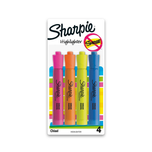 Sharpie Accent Tank-Style Highlighters  Assorted Colors - 4 Ct