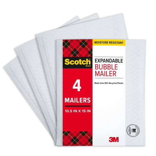 Scotch Expandable Bubble Mailer - White, Size 5 Large
