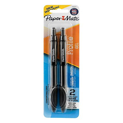 Papermate Profile Gel Pen 0.7Mm 2Cd Black - 2 Ct