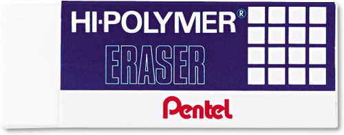 Pentel Hi-Polymer Large Block Eraser White - 3 Pack