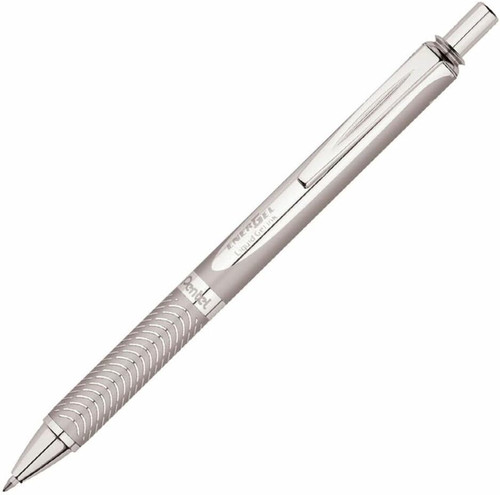 Pentel EnerGel Alloy Retractable Premium Liquid Gel Pen, (0.7mm) Assorted Barrels, Black Ink - 1 Pack