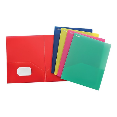 Oxford Two Pocket Portfolio Folder Assorted Colors - 1 Pack