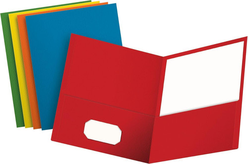 Oxford Poly Twisted Twin Pocket Folders, Letter Size, Assorted - 25 count