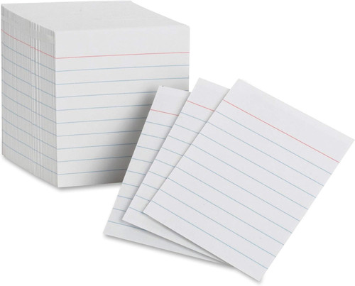 Oxford Mini Index Cards, 3 x 2.5, Ruled, White - 200 Per Pack