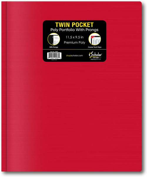 iScholar Twin Pocket Poly Portfolio Assorted Colors