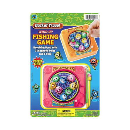 JA-RU Pocket Travel Wind up Fishing Game - 1 Ct