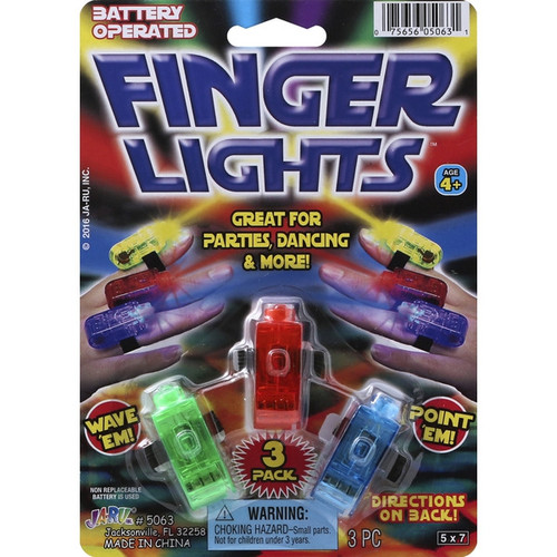 Ja-Ru Battery Operated Finger Lights - 3 Ct