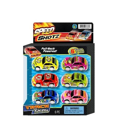 JA-RU Speed Shot Pull Back Track Racer - 6 pack