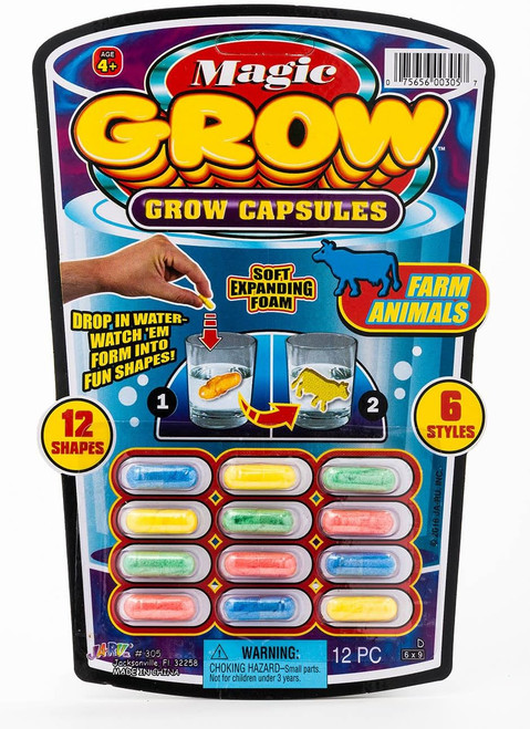 JA-RU Magic Grow Sea Creatures Capsules, Assorted - 18 Ct