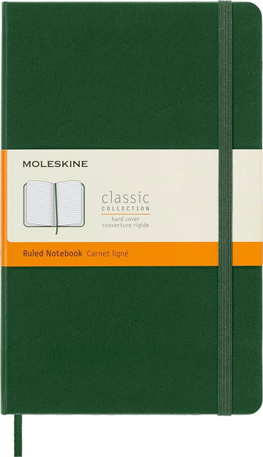 Moleskine Large Ruled Hardcover Notebook Myrtle Green - 240 Pages