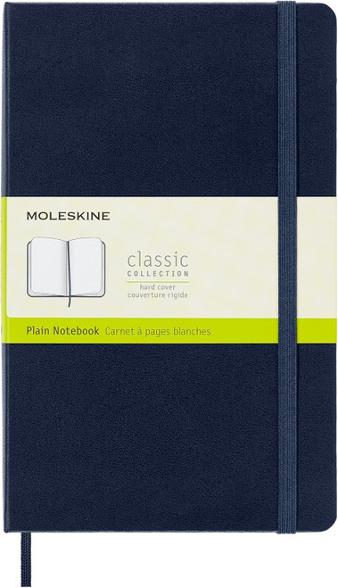 Moleskine Sapphire Blue Large Plain Notebook Hardcover - 240 Pages
