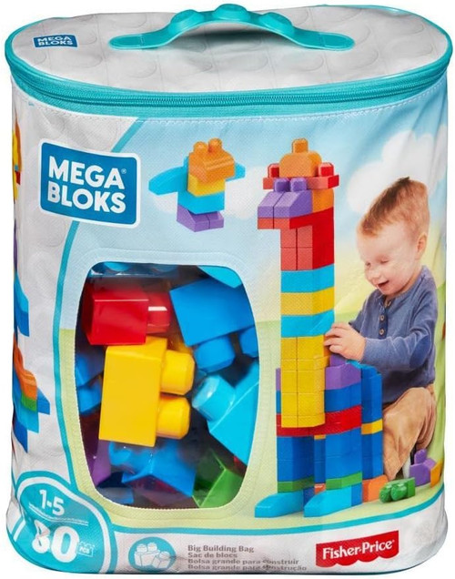 Mega Bloks First Builders Big Building Bag, 80-Piece