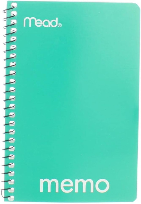 Mead College Ruled Memo Book, 4 X 6 - Assorted Colors - 40 Sheets