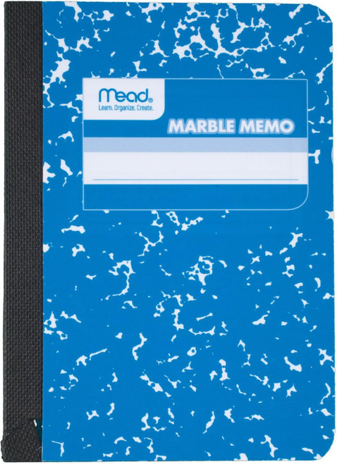 Mead Square Deal Color Memo Book, Narrow Ruled 4 1/2 x 3 1/4, Assorted Colors - 80 Sheets