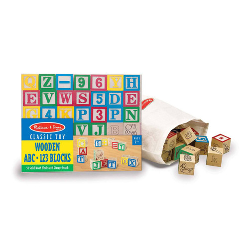 Melissa & Doug Deluxe Wooden ABC/123 1-Inch Blocks Set - 1 Ct